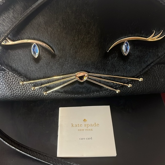 Kate Spade NWOT Jazz Things Up Cat Cali Black Rare Clutch Crossbody Novelty Bag - Picture 3 of 16